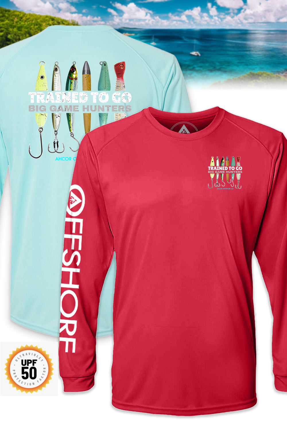 Trained to Go - Performance Long Sleeve (50+ Upf) 2X-Large / Mint Green
