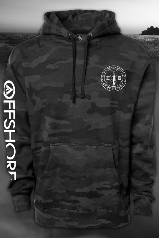 Black Camo Fishing Hoodies