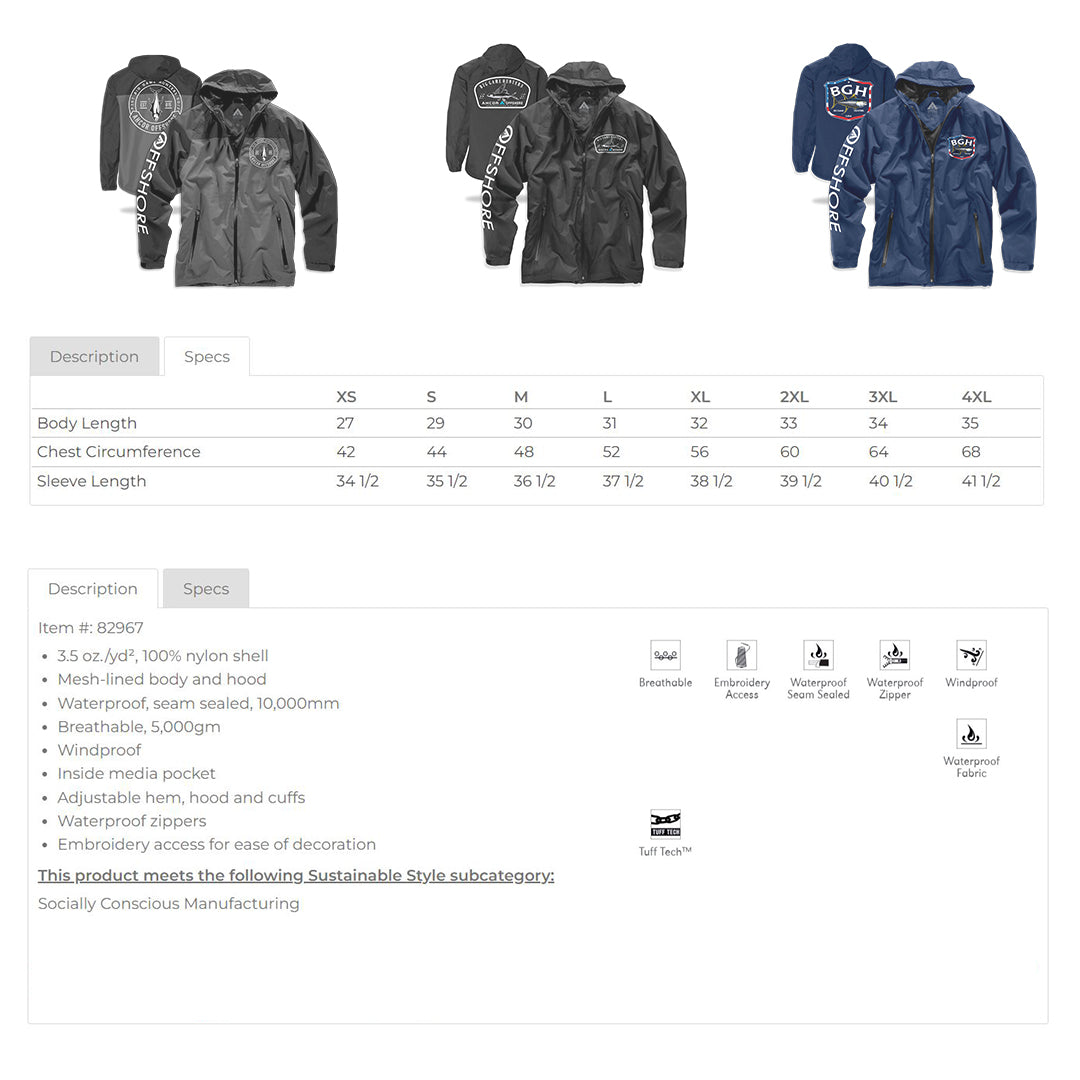 BGH Tech Blue - Waterproof Jacket