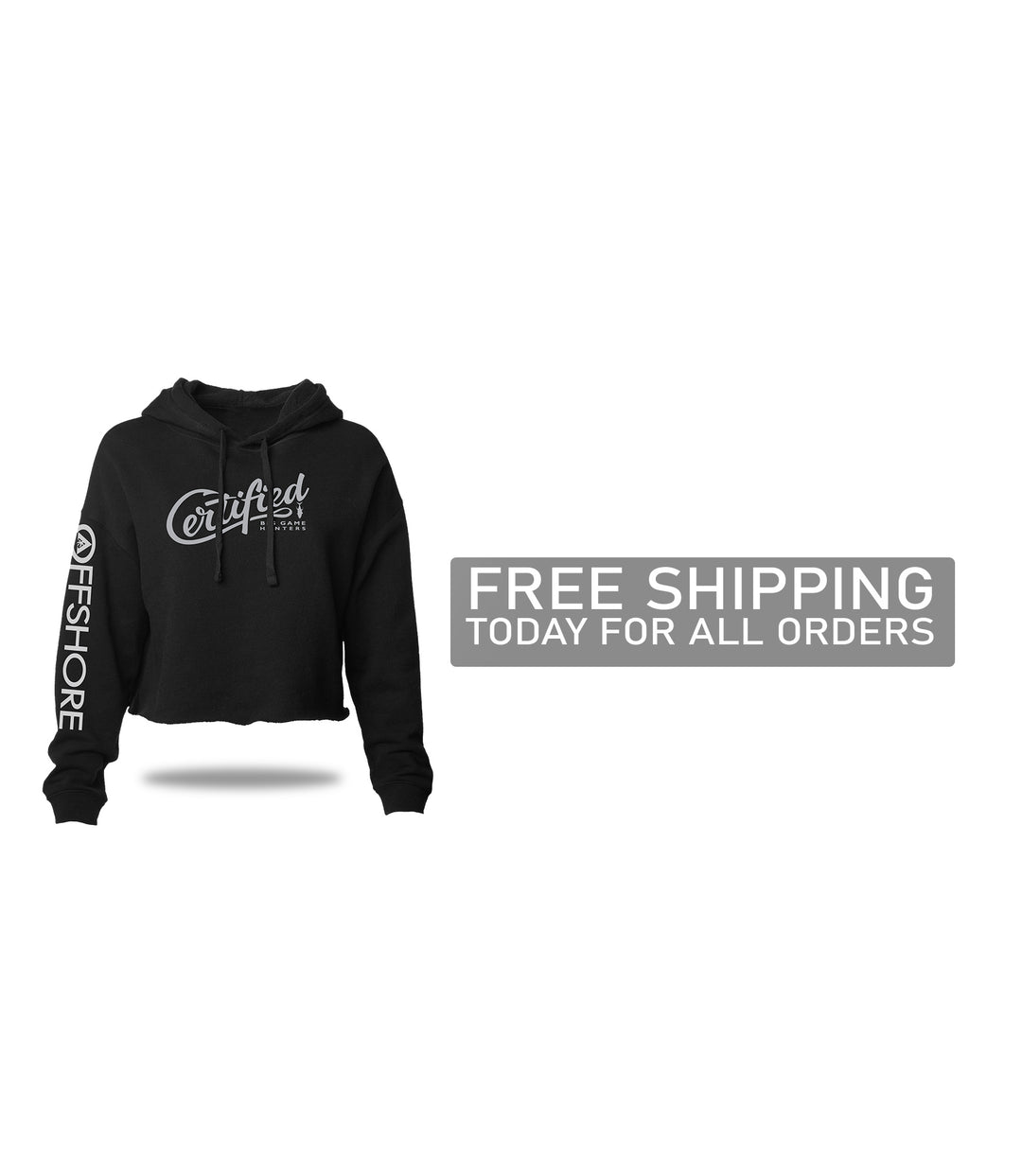 CERTIFIED - Womens Crop Top Hoodie